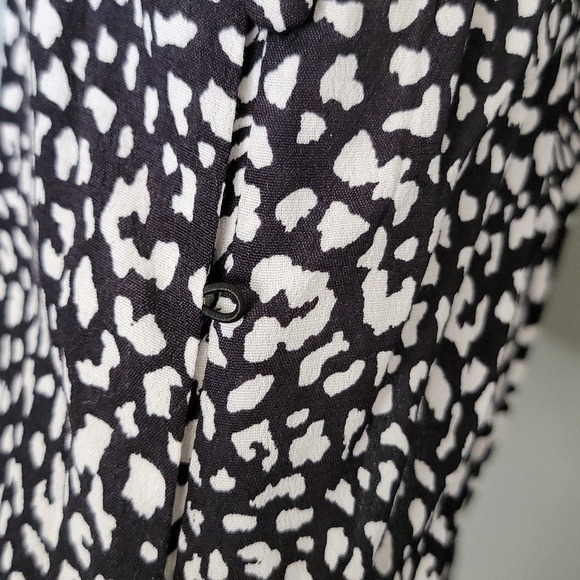 ZARA NWT Romantic Feminine Small Animal Print Long Sleeve Button Down Mini Dress - Picture 9 of 12